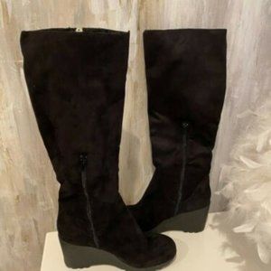 NEW Nine West Chillout Women's Black Wedge Boot 9M
